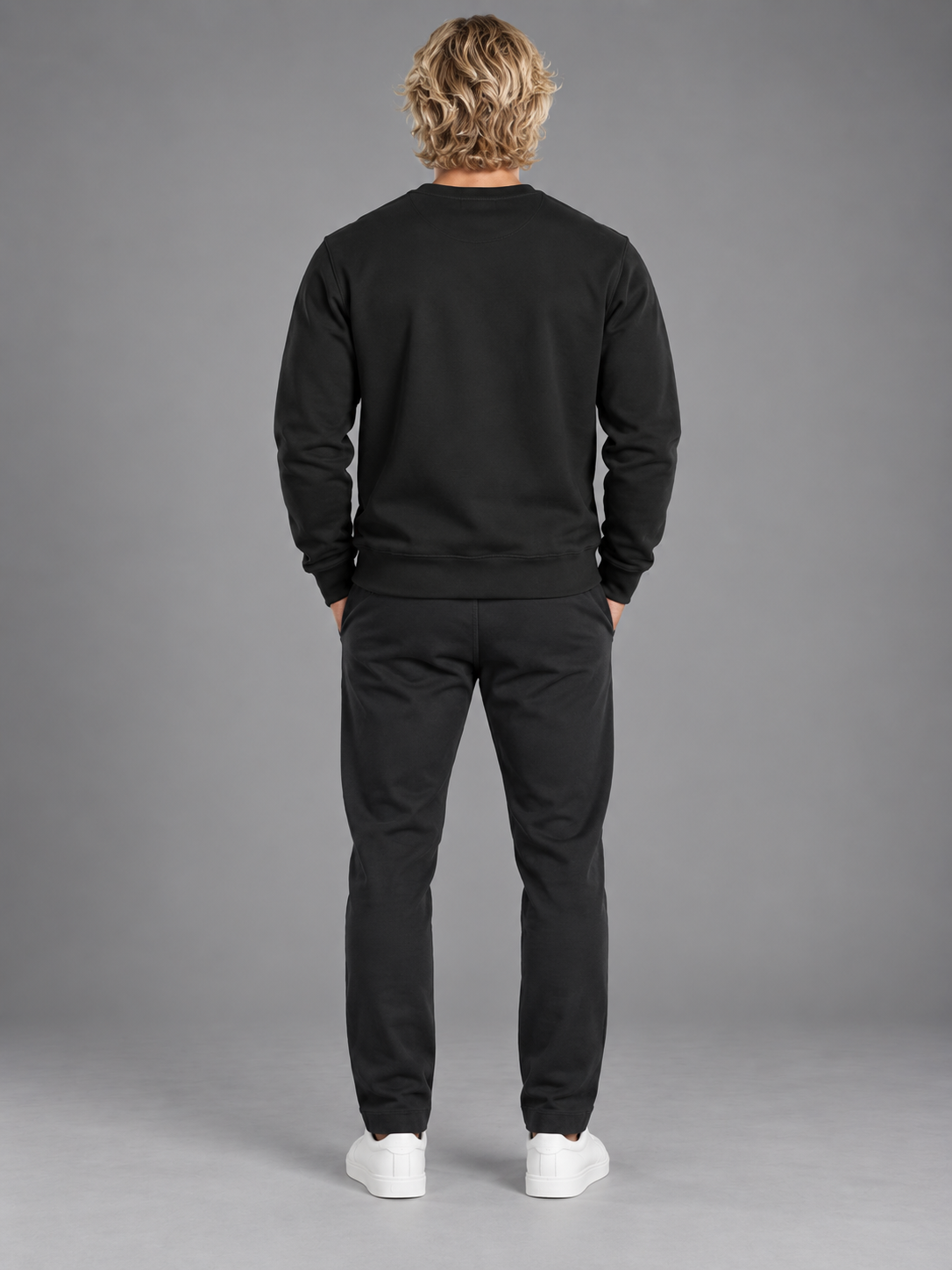 Men Black Colour Round Neck Premium Sweatshirt