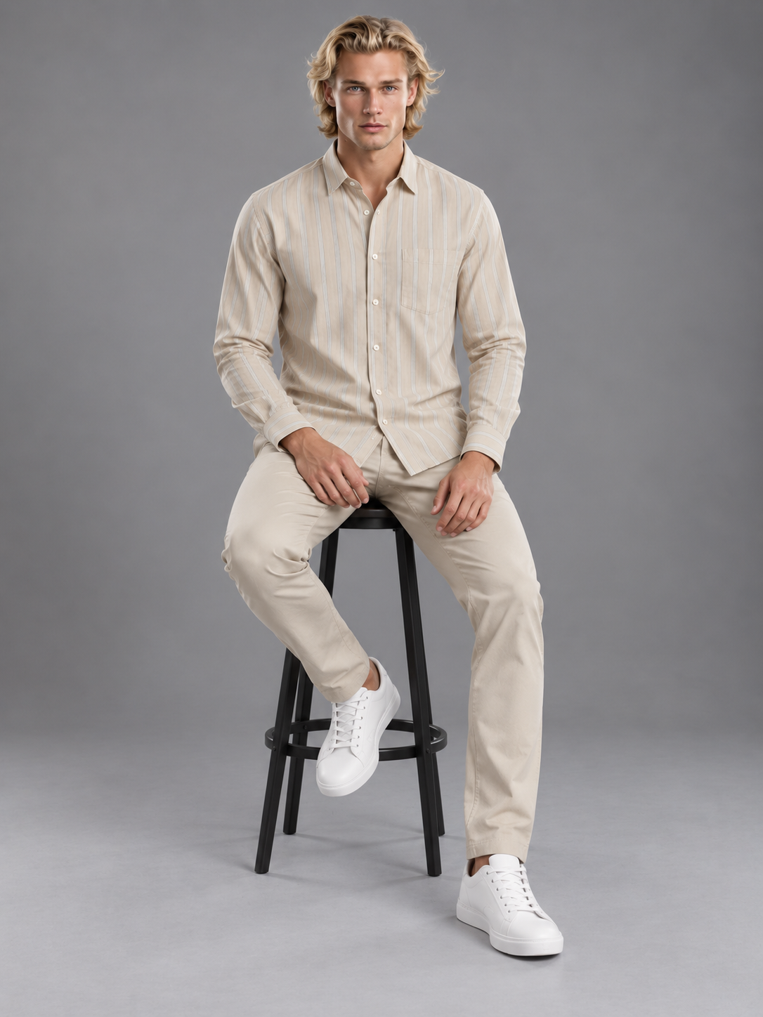 Men Beige Colour Premium Shirt