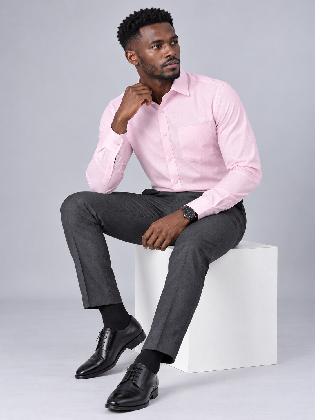 Men`s Pink Colour Premium Shirt
