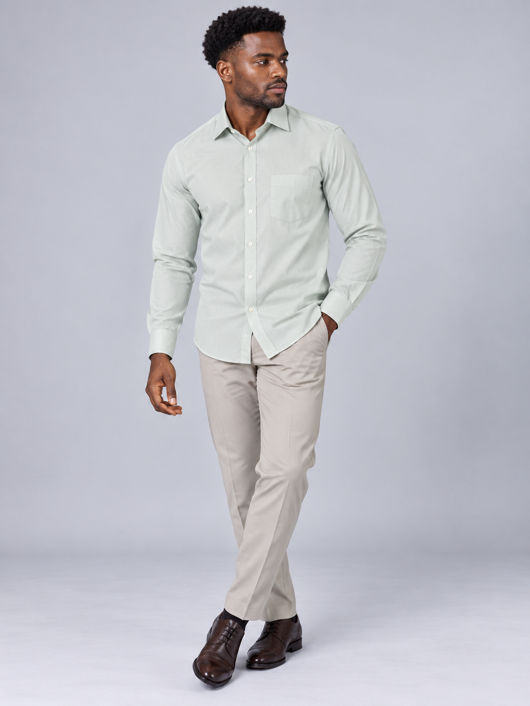 Men`s Green Colour Premium Shirt