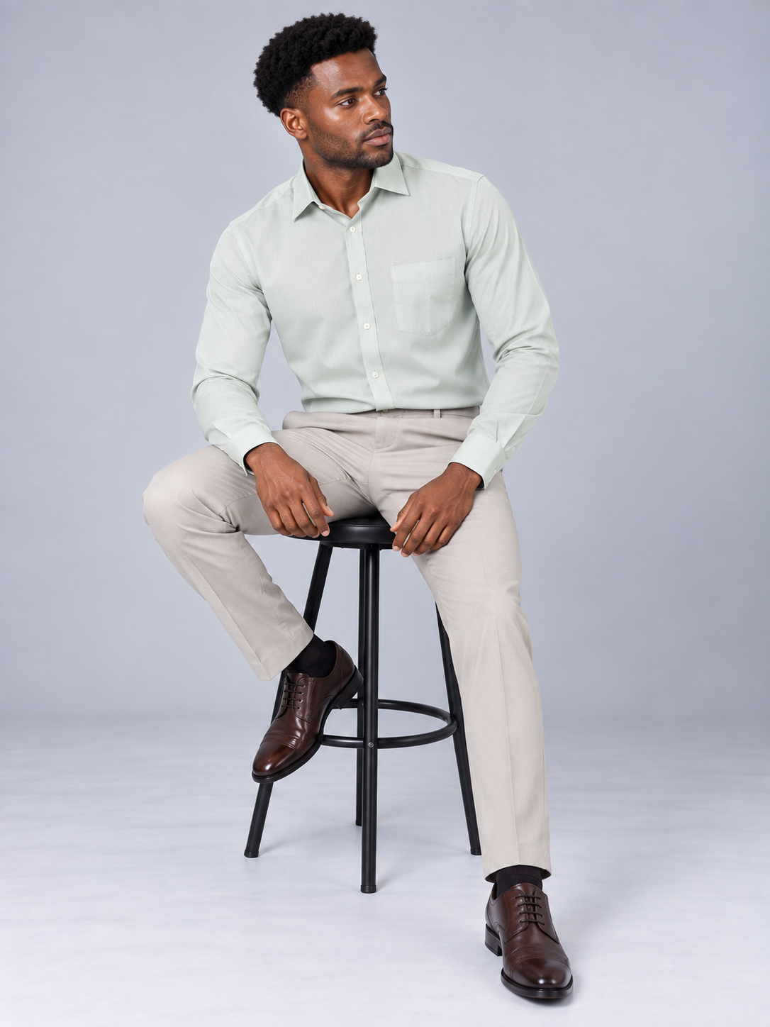 Men`s Green Colour Premium Shirt