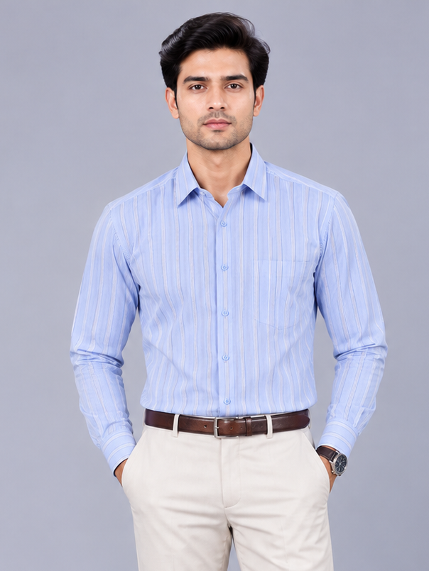 Men`s Blue Colour Premium Shirt