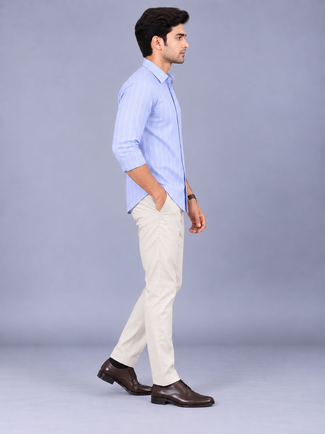Men`s Blue Colour Premium Shirt