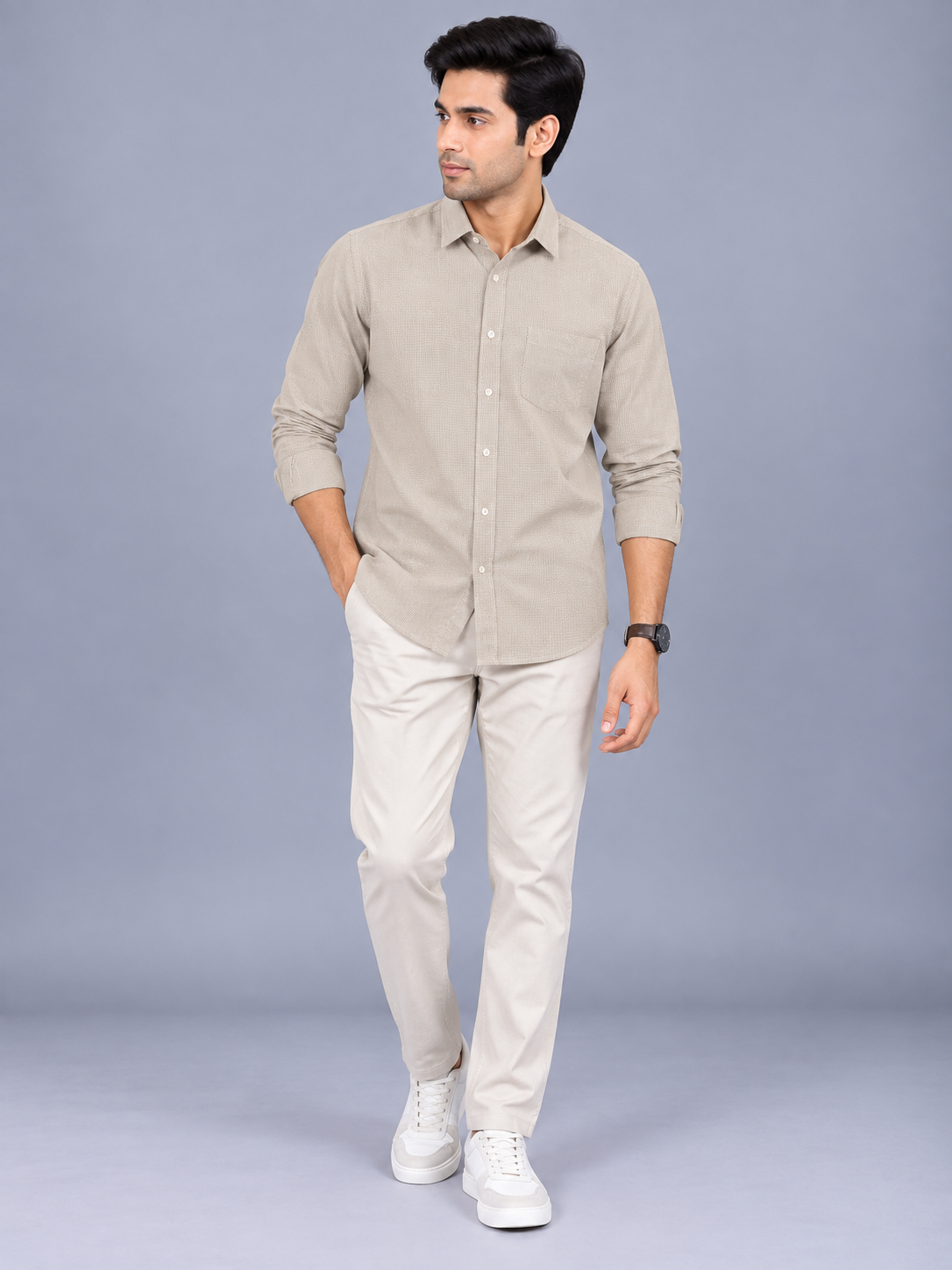 Men`s Fawn Colour Premium Shirt