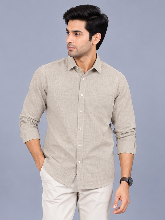 Men`s Fawn Colour Premium Shirt