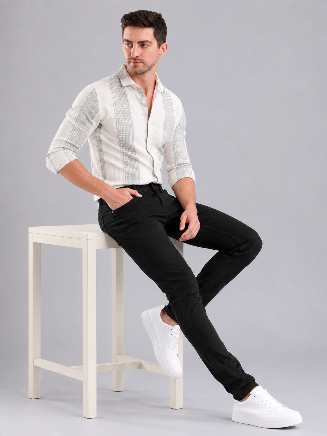 SPARKY Men | Stretch Narrow Fit | Black Jeans | Premium Casual Denim