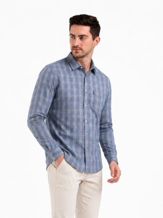 SPARKY Men Formal Business Shirt | Modern Stylish Full Sleeve Shirt Gray Color