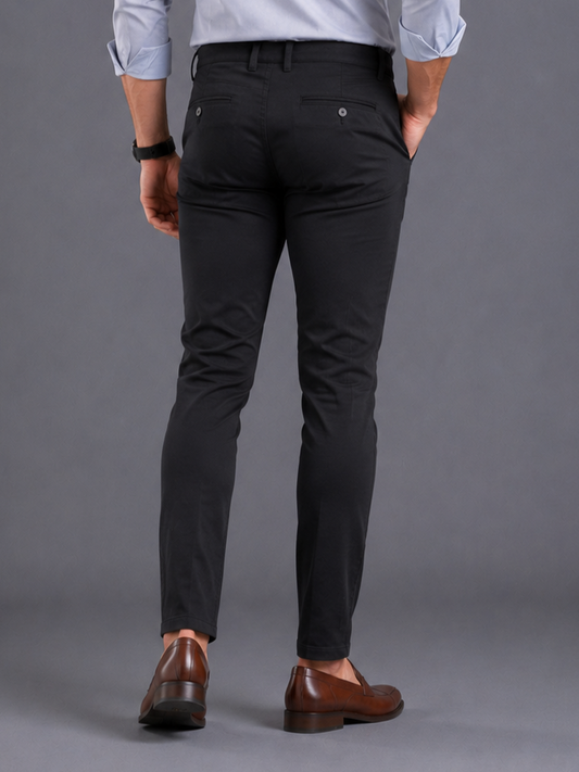 SPARKY Men Solid Formal Pant | Smart Casual Office Trousers
