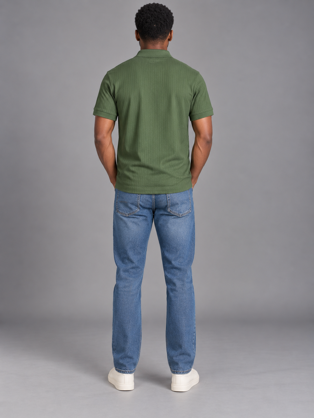Men Green Colour Premium Solid Polo T-Shirt