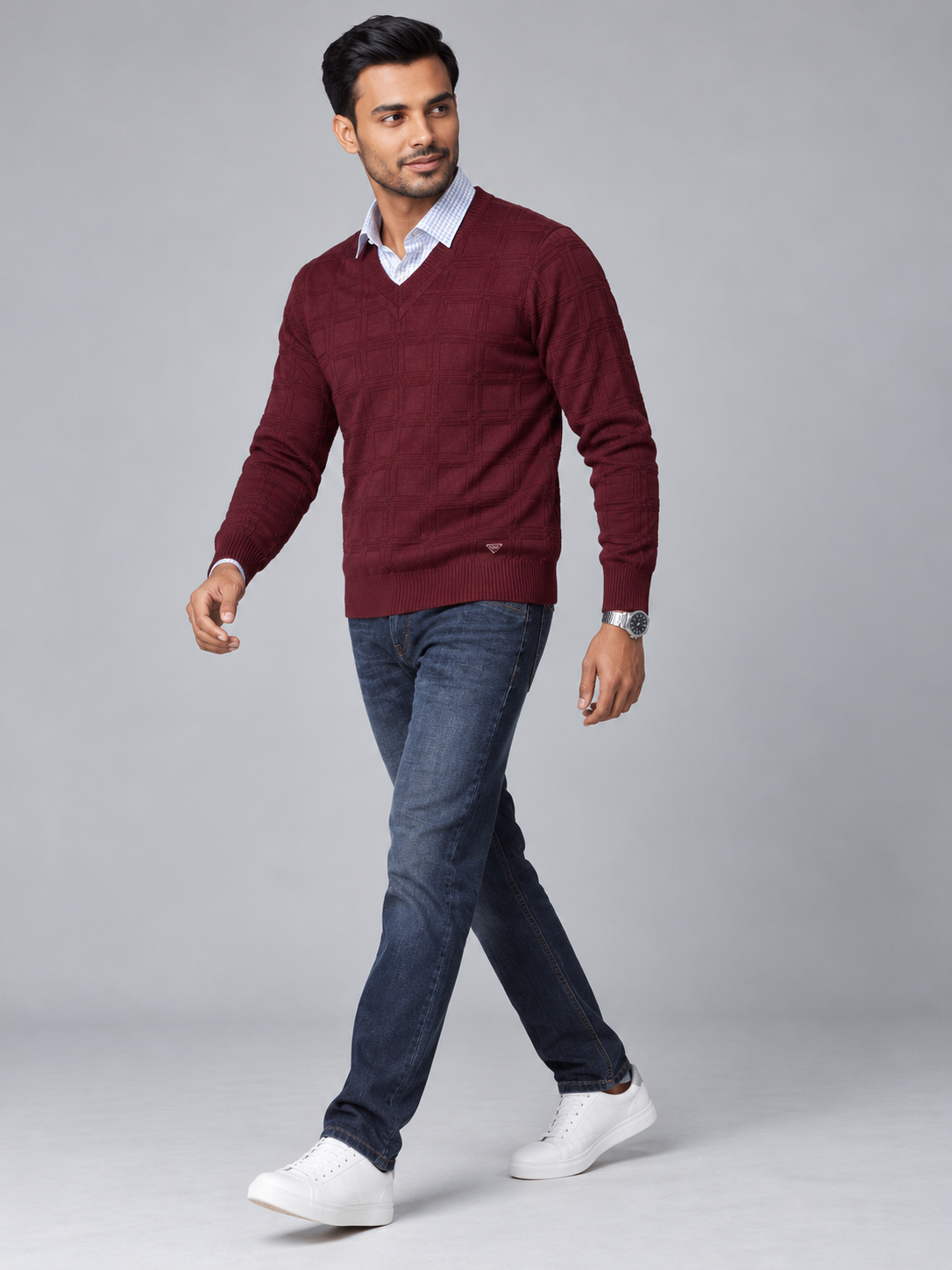 Men's Premium Full Sleeve V-Neck Sweater