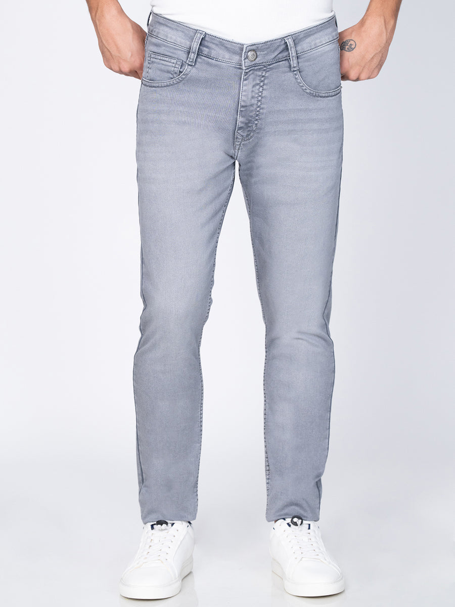 Jumpsuit Sparky Jeans Myntra Buy Spykar Light Grey Cotton Slim Fit