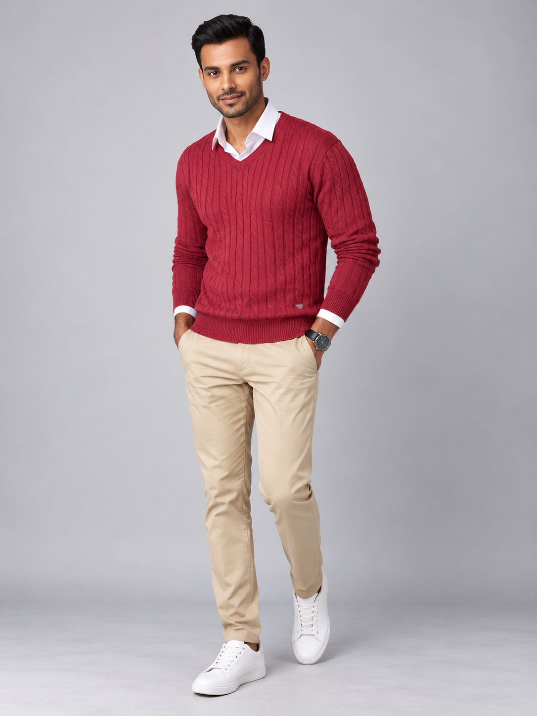 Men's Premium Full Sleeve V-Neck Sweater