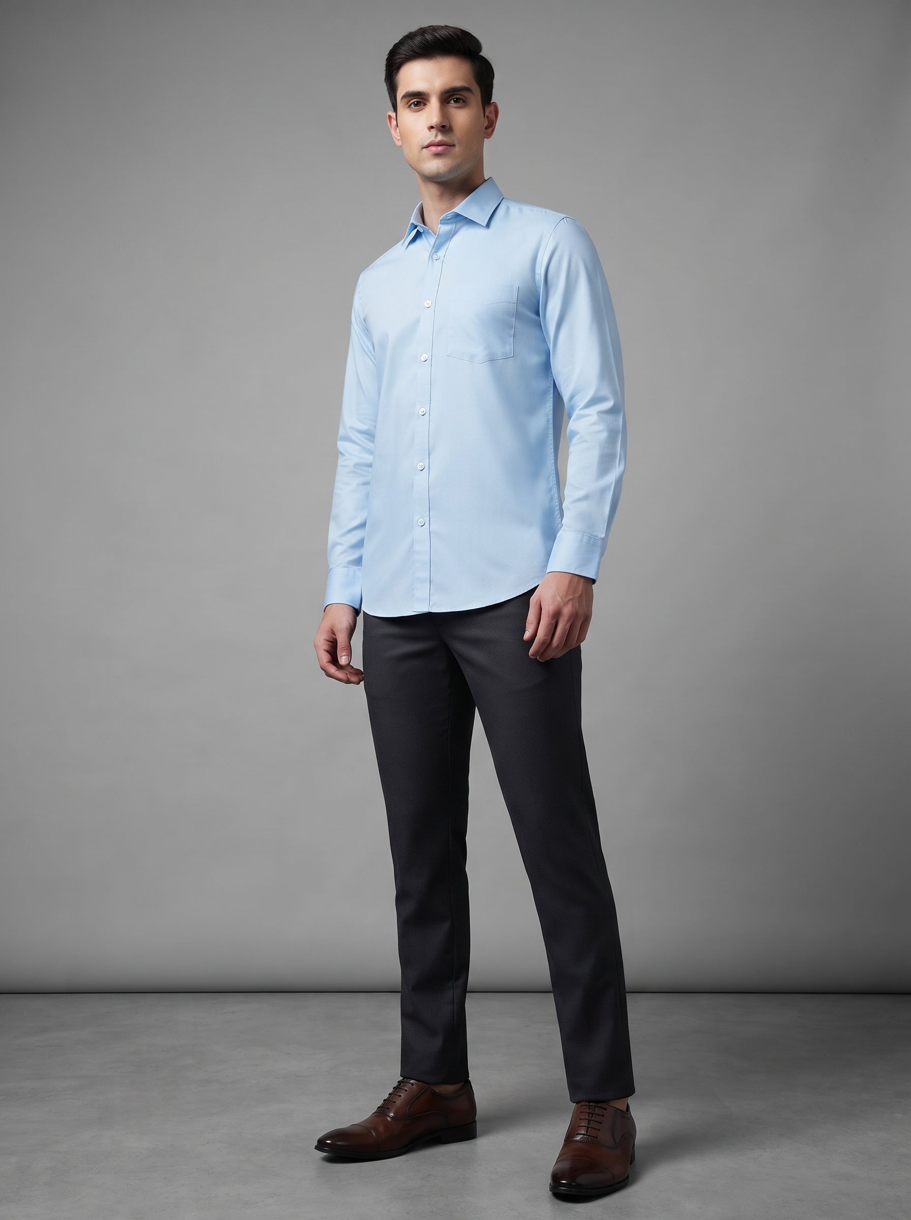 Men Premium Casual Plain Shirt Full Sleeve Regular Fit