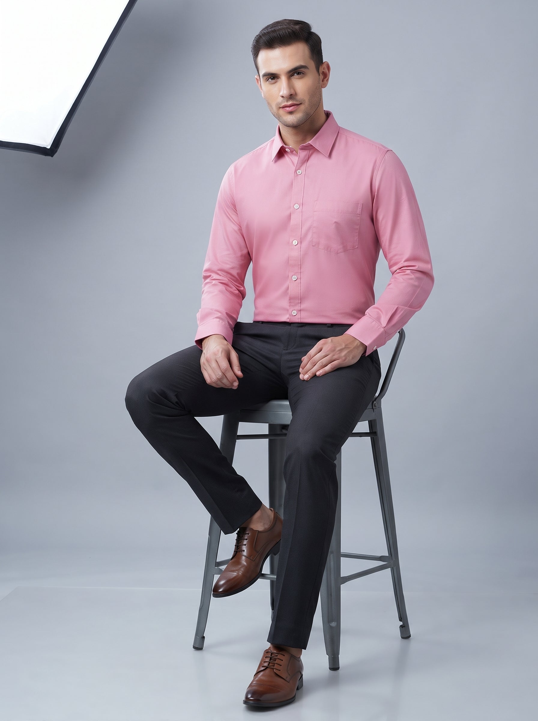 Men Premium Casual Plain Shirt Full Sleeve Regular Fit