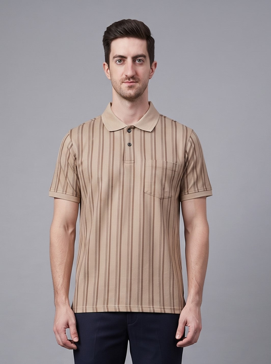 Men's Casual Polo Cotton T-Shirt Regular Fit
