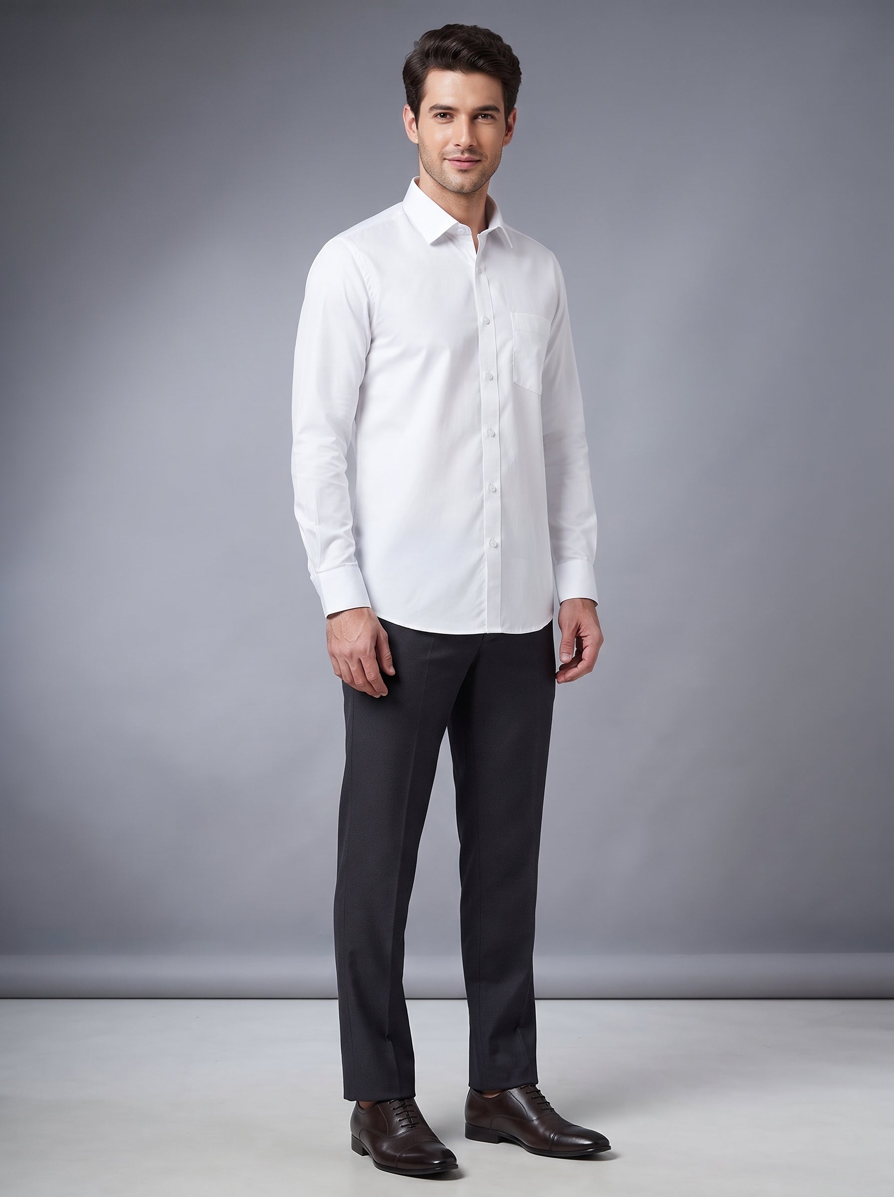 Men Premium Casual Plain Shirt Full Sleeve Regular Fit