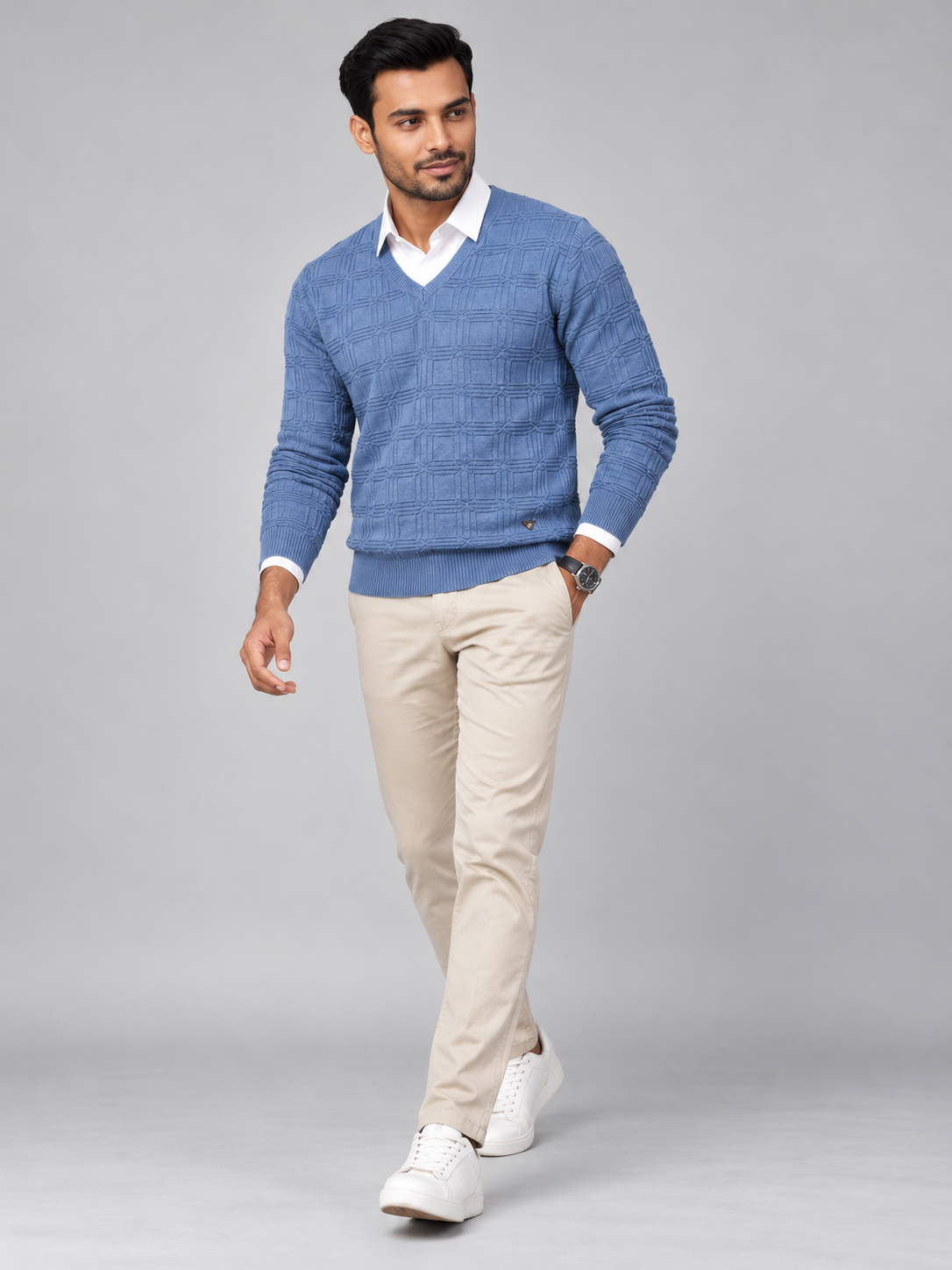 Men's Premium Full Sleeve V-Neck Sweater