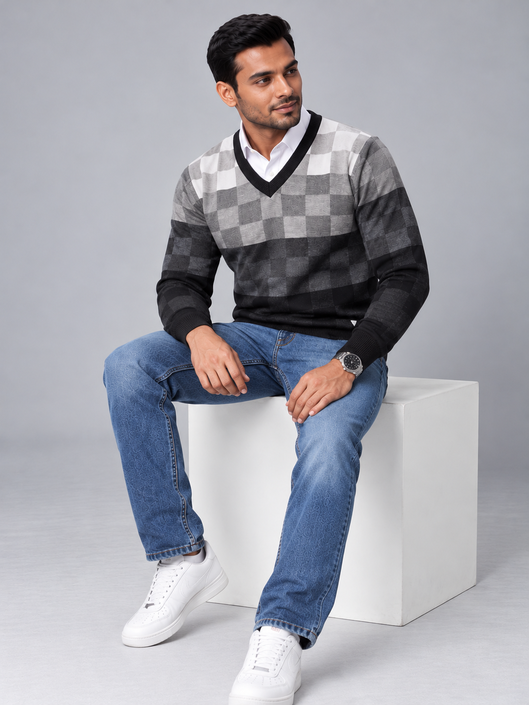 Men's Premium Full Sleeve V-Neck Sweater