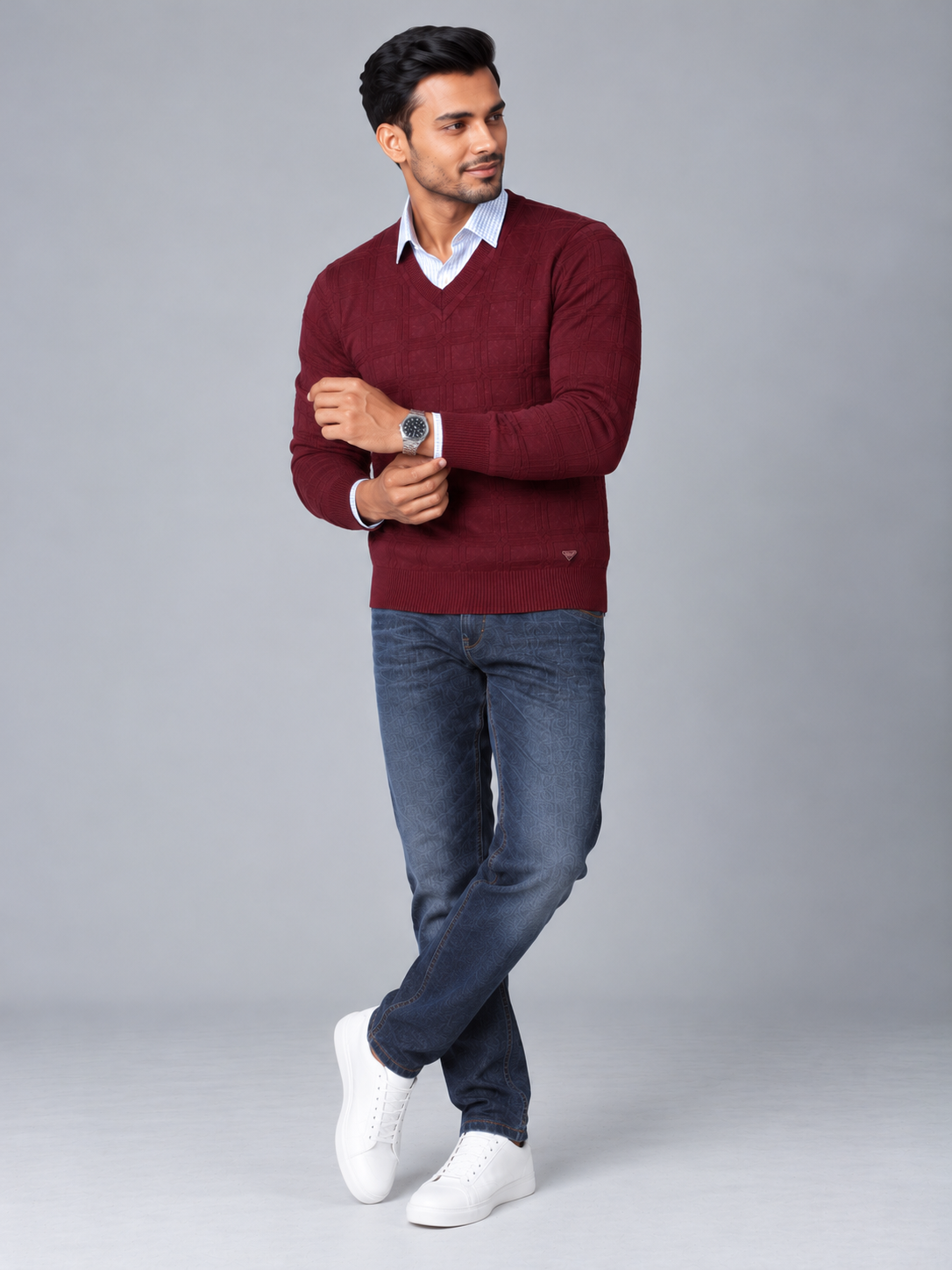 Men's Premium Full Sleeve V-Neck Sweater