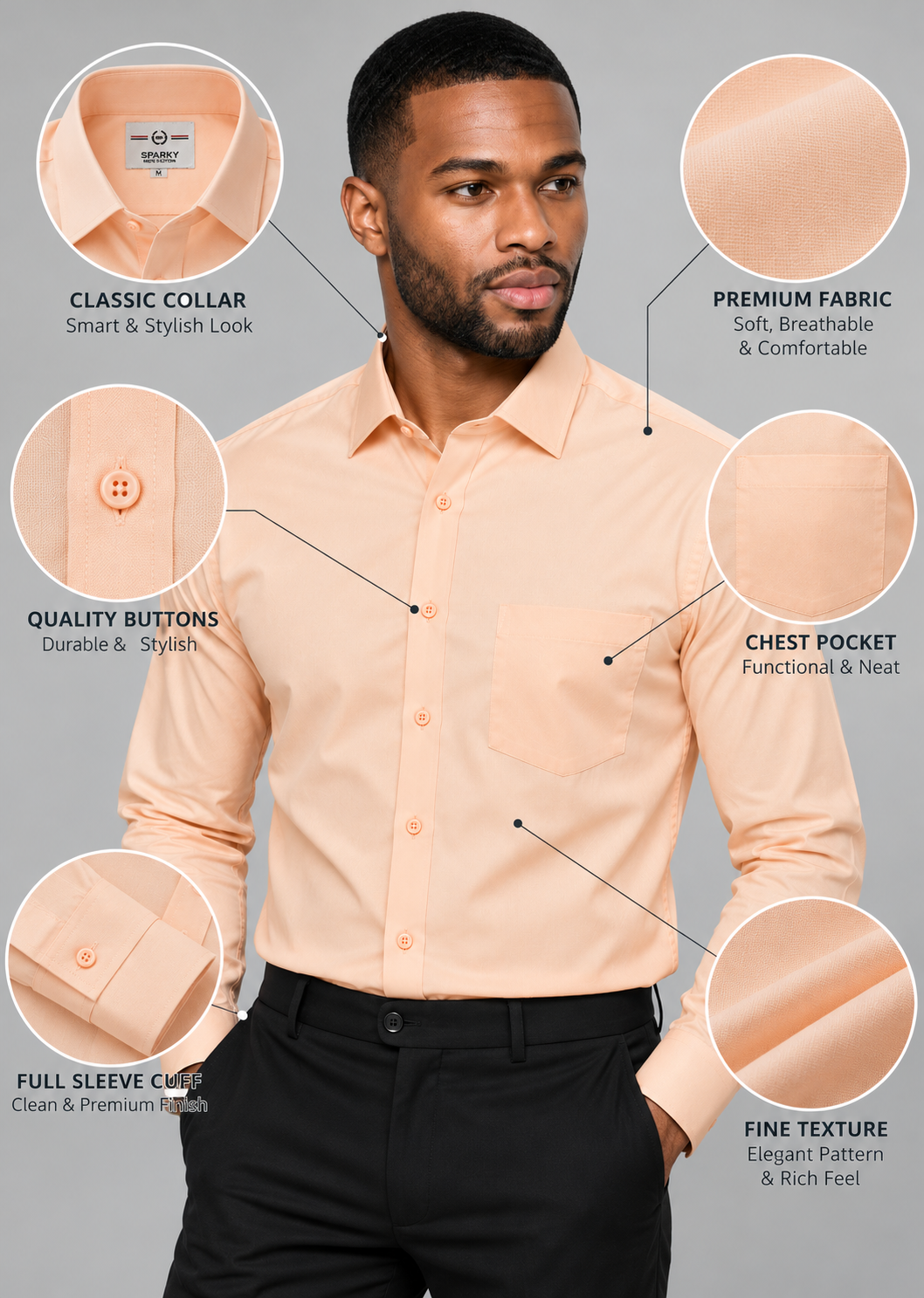 Men’s Premium Formal Plain Shirt