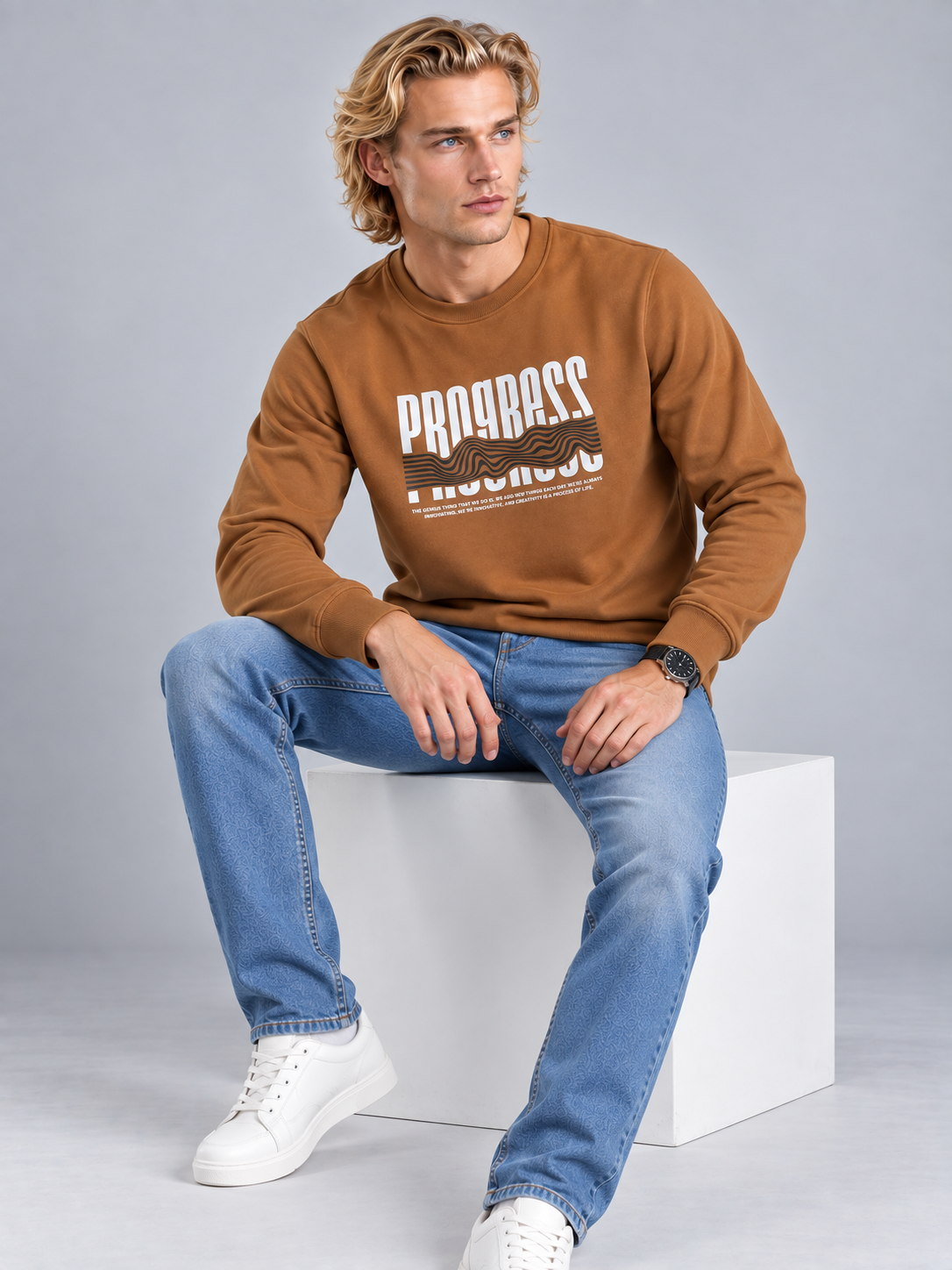 Men’s Premium Round Neck Sweatshirt
