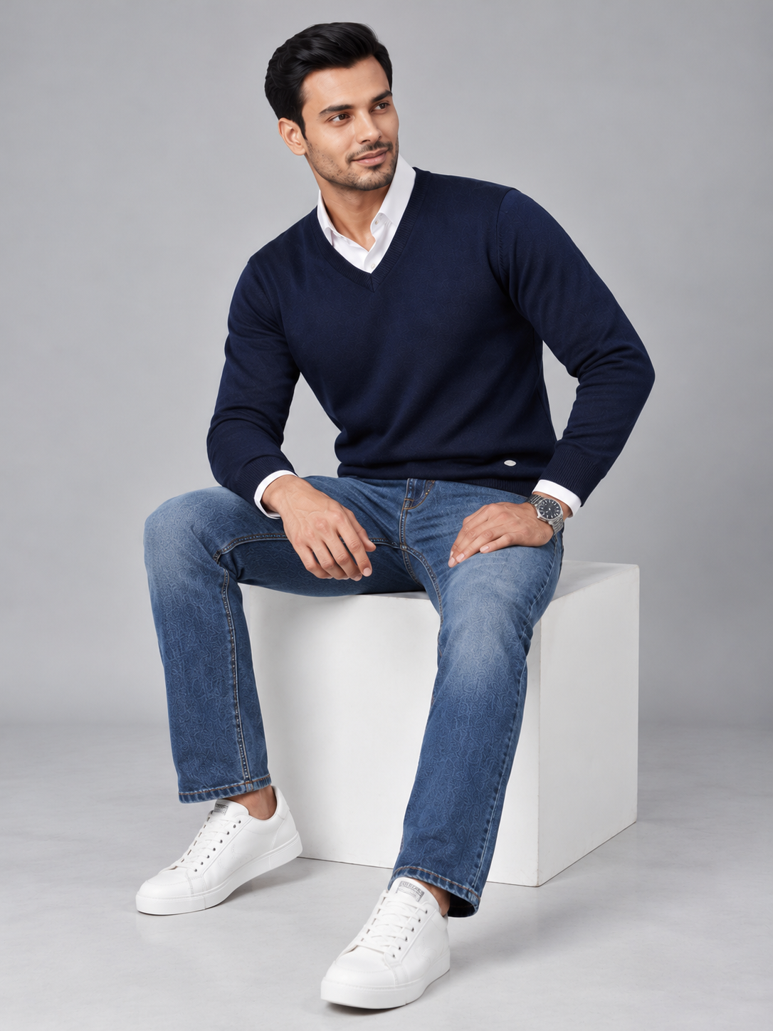 Men's Premium Full Sleeve V-Neck Sweater