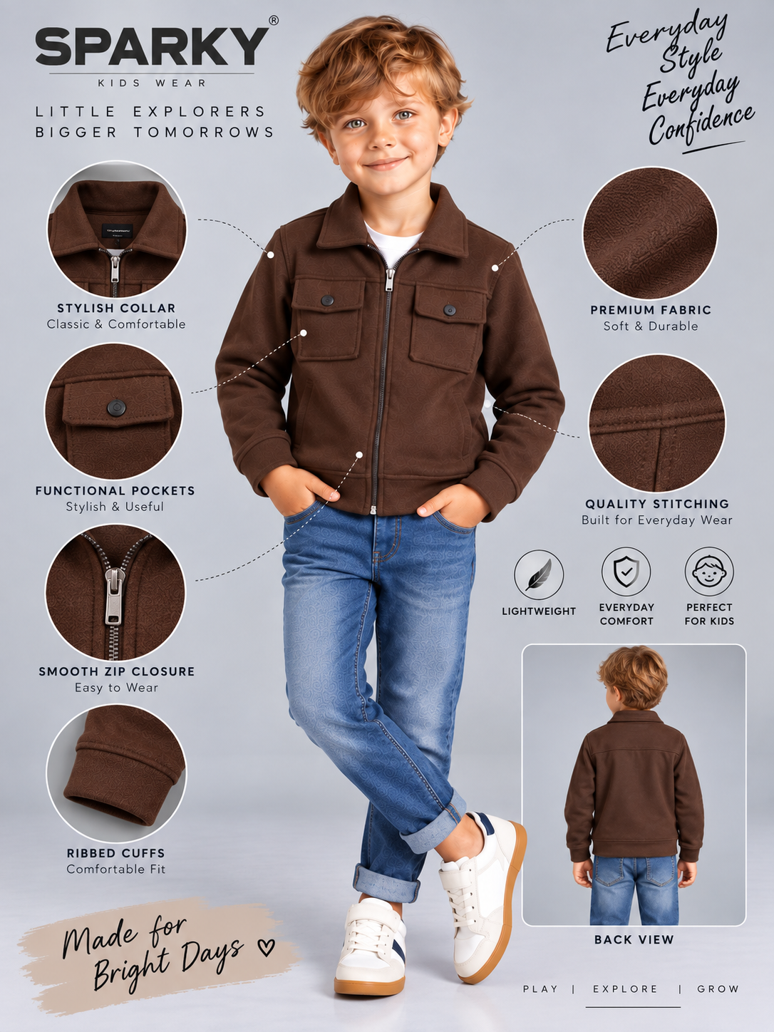 Kids’ Premium Full-Zip Jacket Stylish & Comfortable Winter Jacket