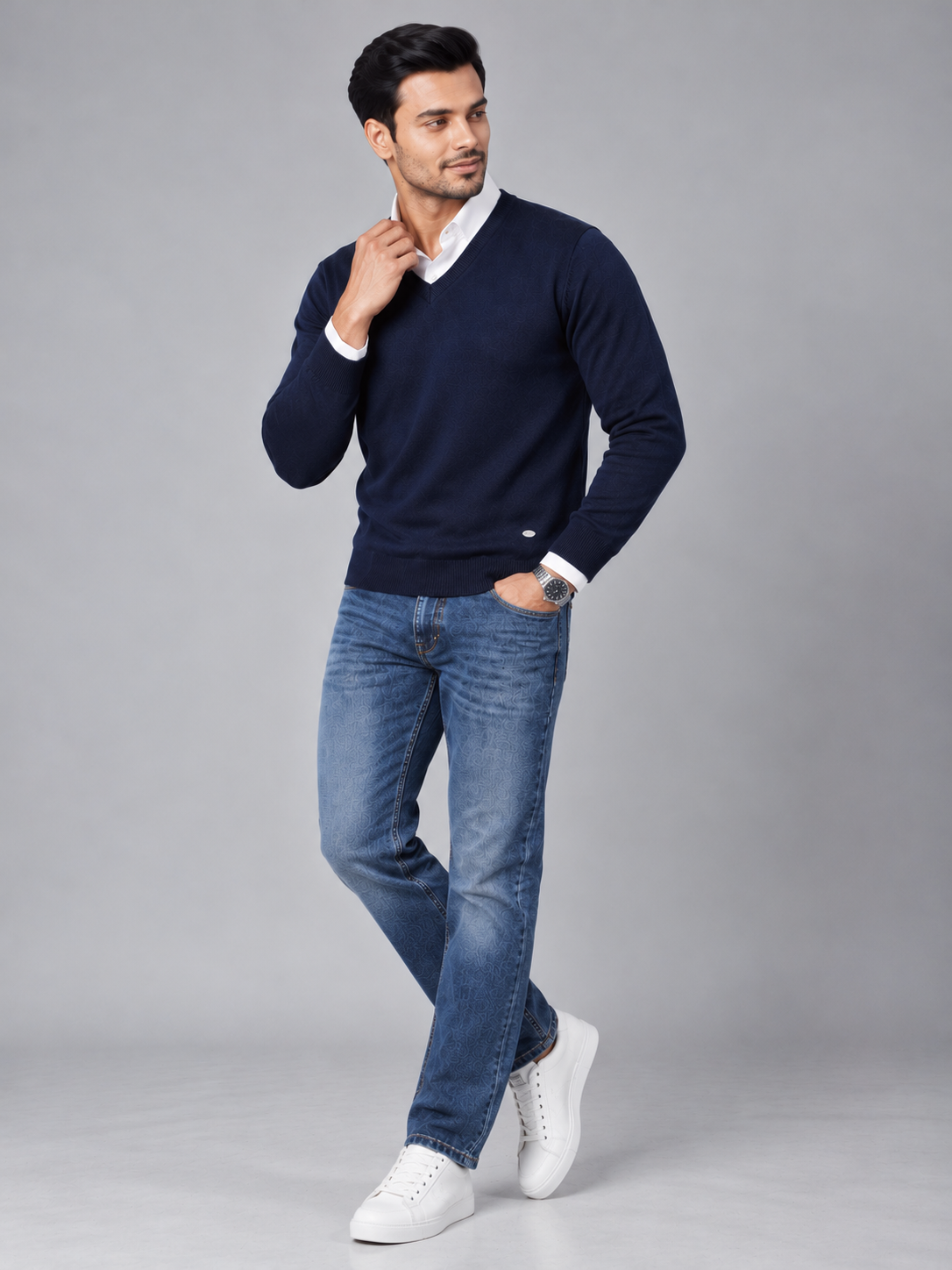 Men's Premium Full Sleeve V-Neck Sweater