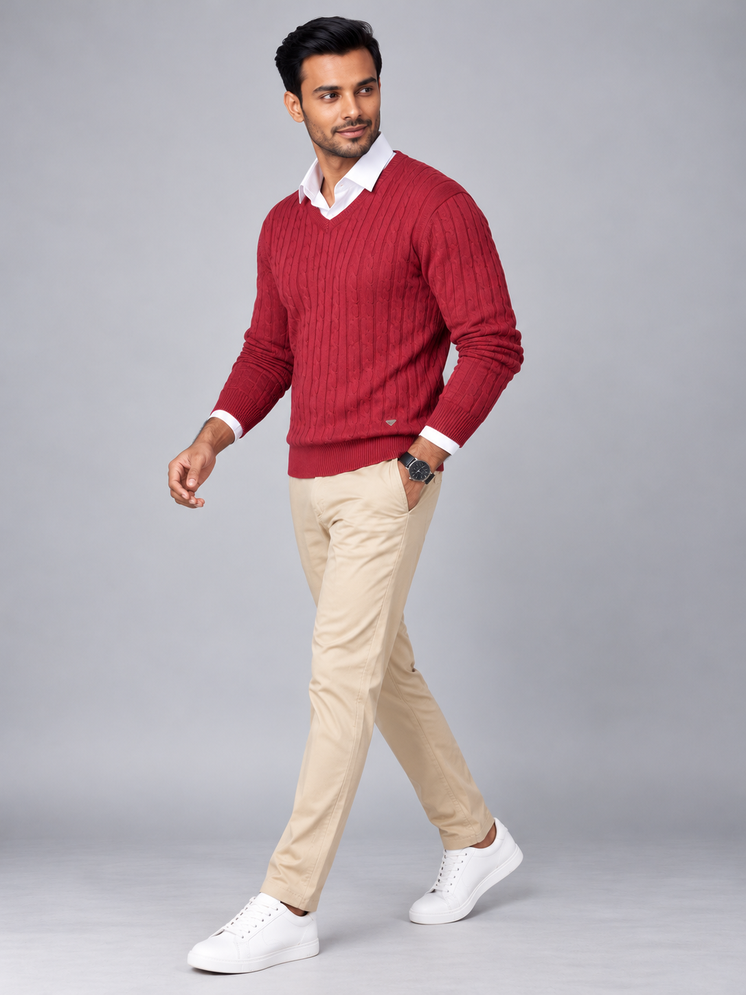Men's Premium Full Sleeve V-Neck Sweater