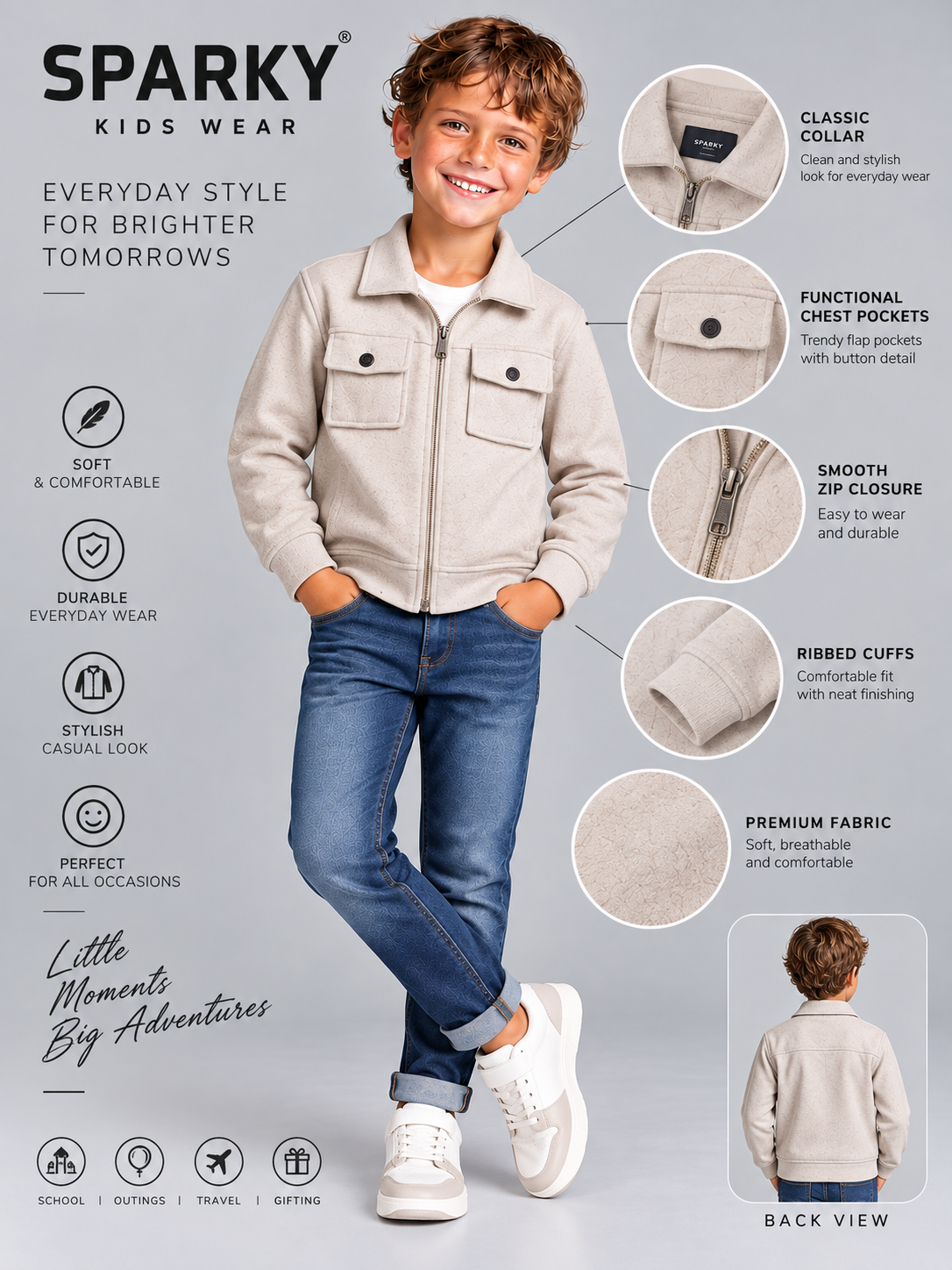 Kids’ Premium Full-Zip Jacket Stylish & Comfortable Winter Jacket