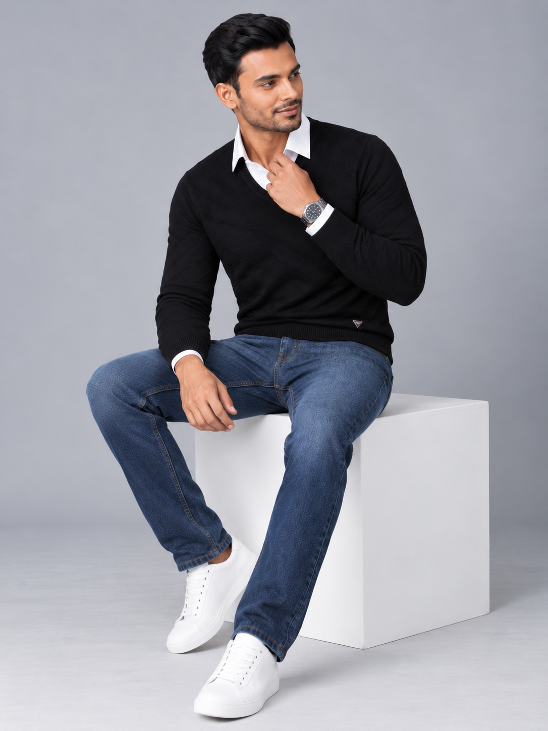 Men's Premium Full Sleeve V-Neck Sweater