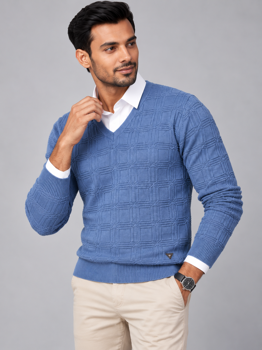 Men's Premium Full Sleeve V-Neck Sweater