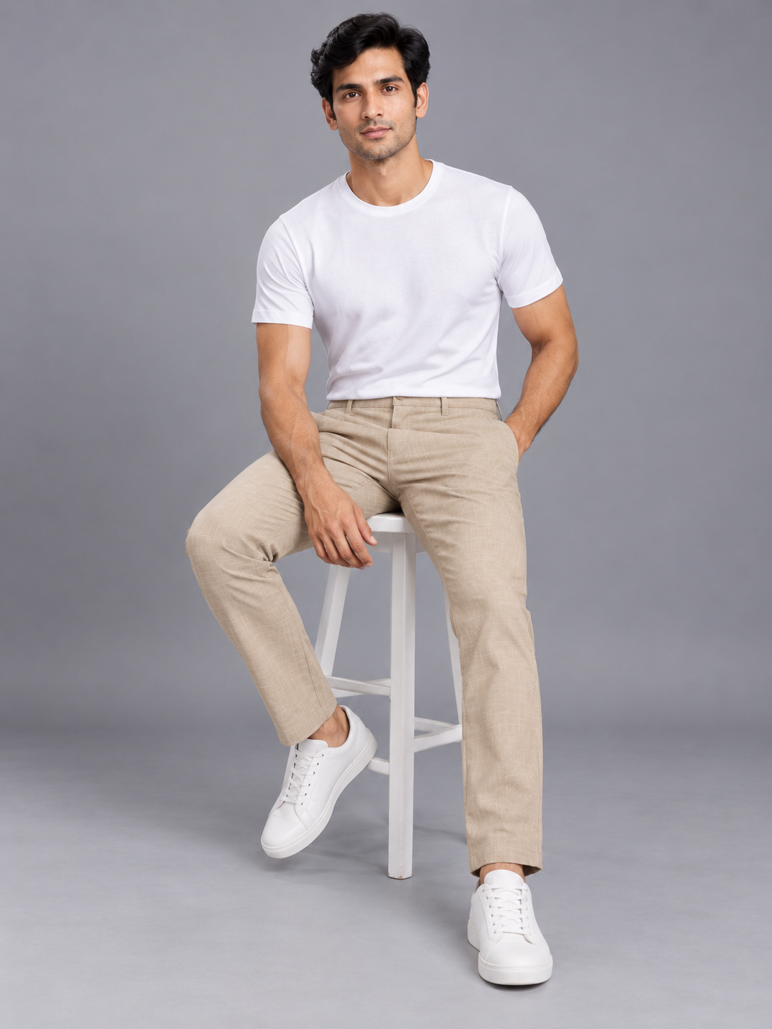 Men’s Premium Fawn Colour Slim Fit Formal Trousers