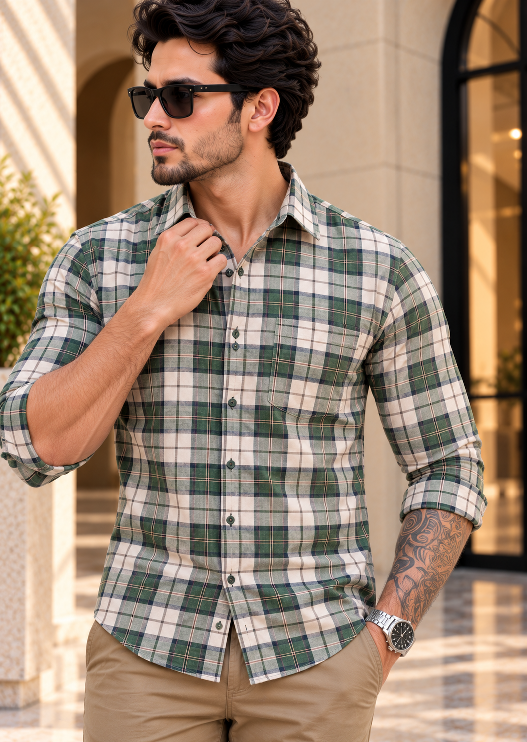 Men’s Stylish Casual Check Shirt