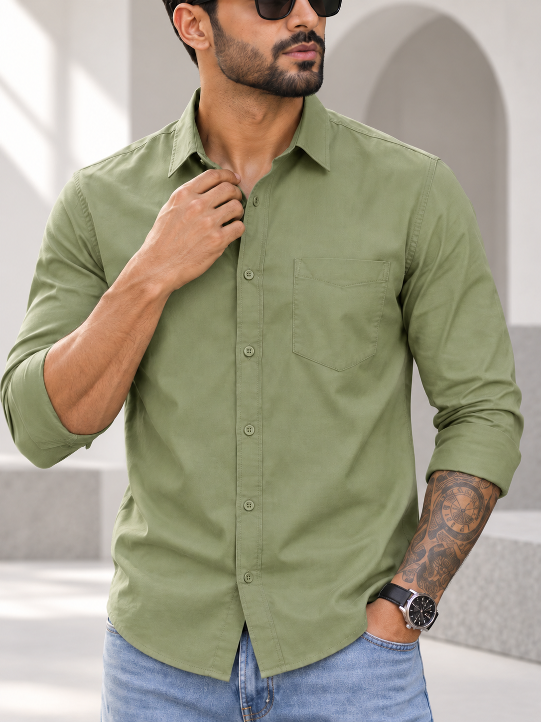 Men’s Premium Olive Shirt