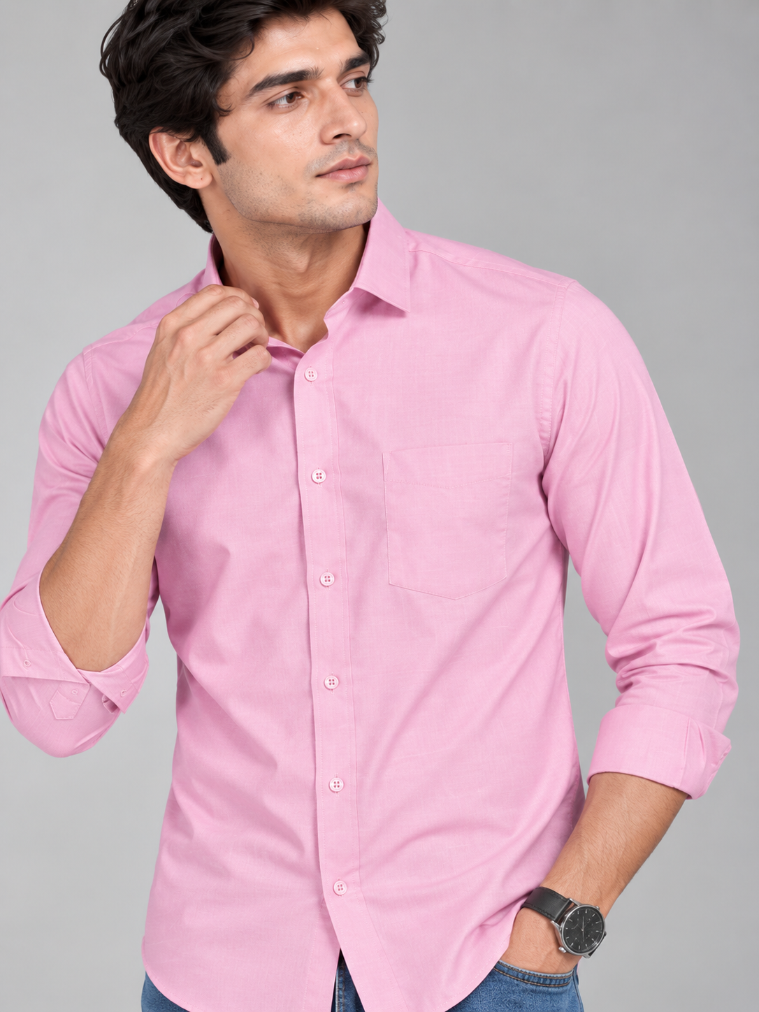 Men’s Premium Plain Full Sleeve Casual Shirt
