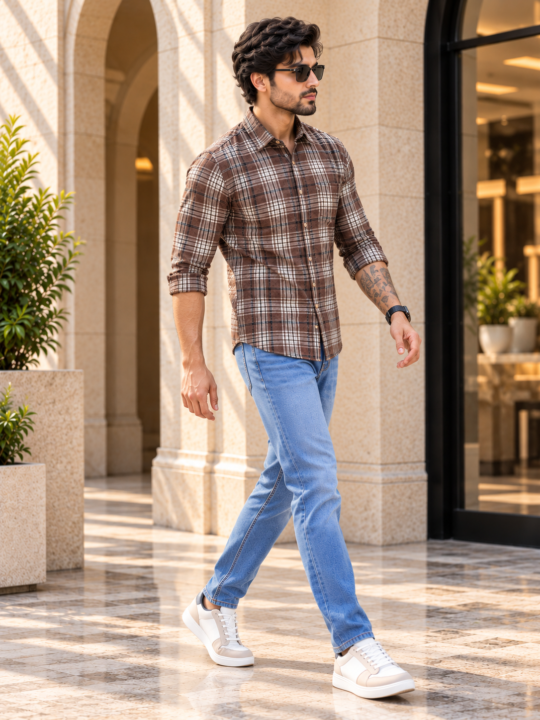 Men’s Stylish Casual Check Shirt