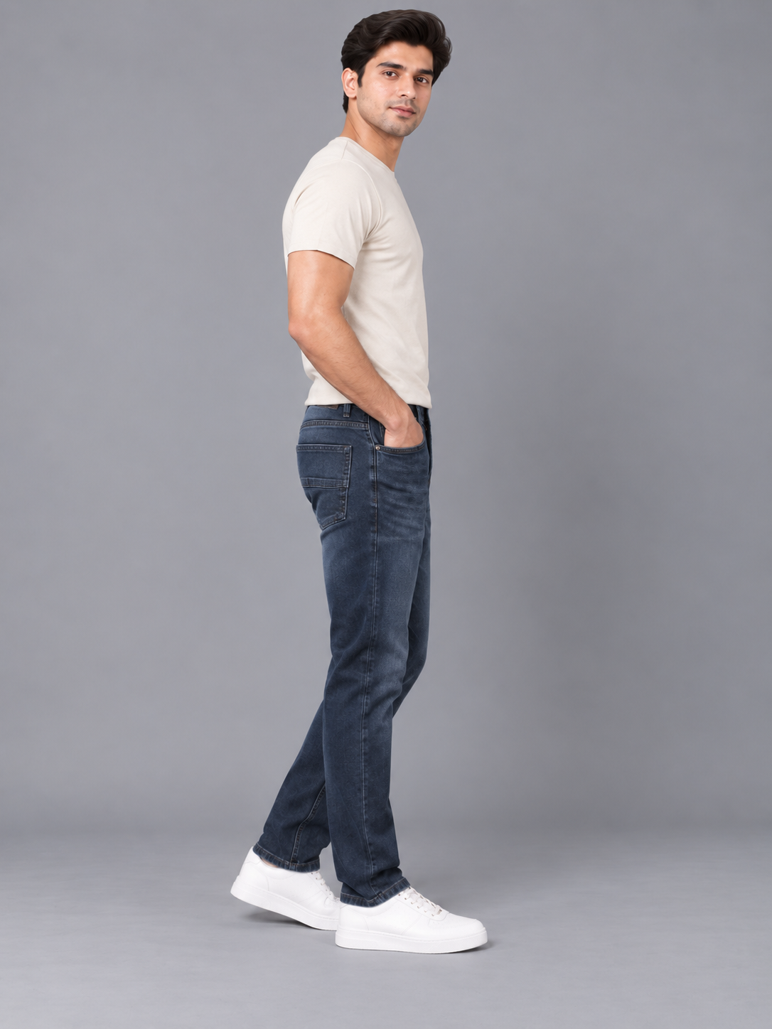 Men’s Premium Dark Blue colour Regular Fit Denim Jeans