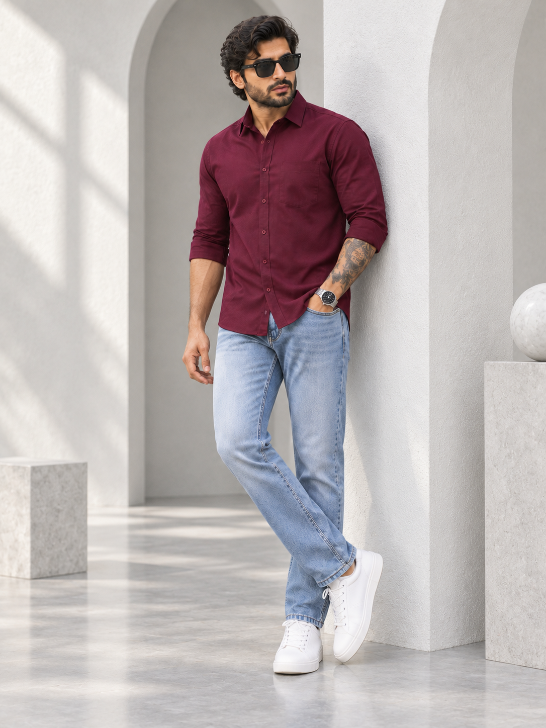 Men’s Premium Full Sleeve Plain Casual Shirt