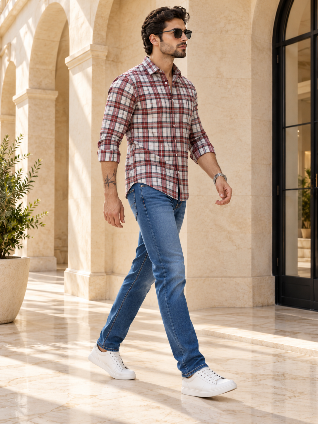 Men’s Stylish Casual Check Shirt