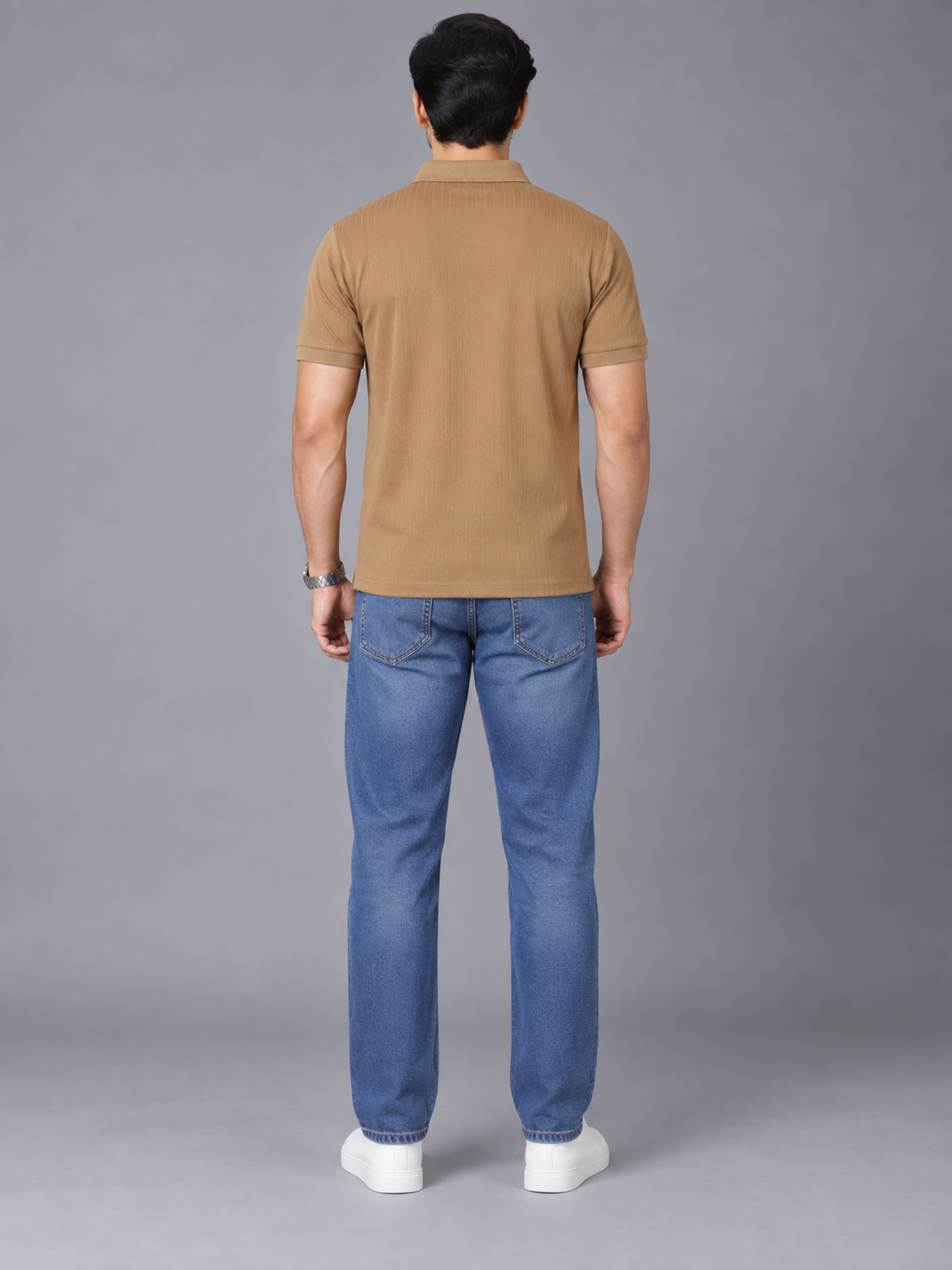 Men Yellow Colour Premium Solid Polo T-Shirt