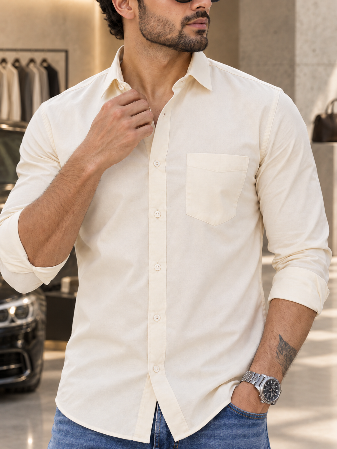 Men’s Premium Cream Shirt