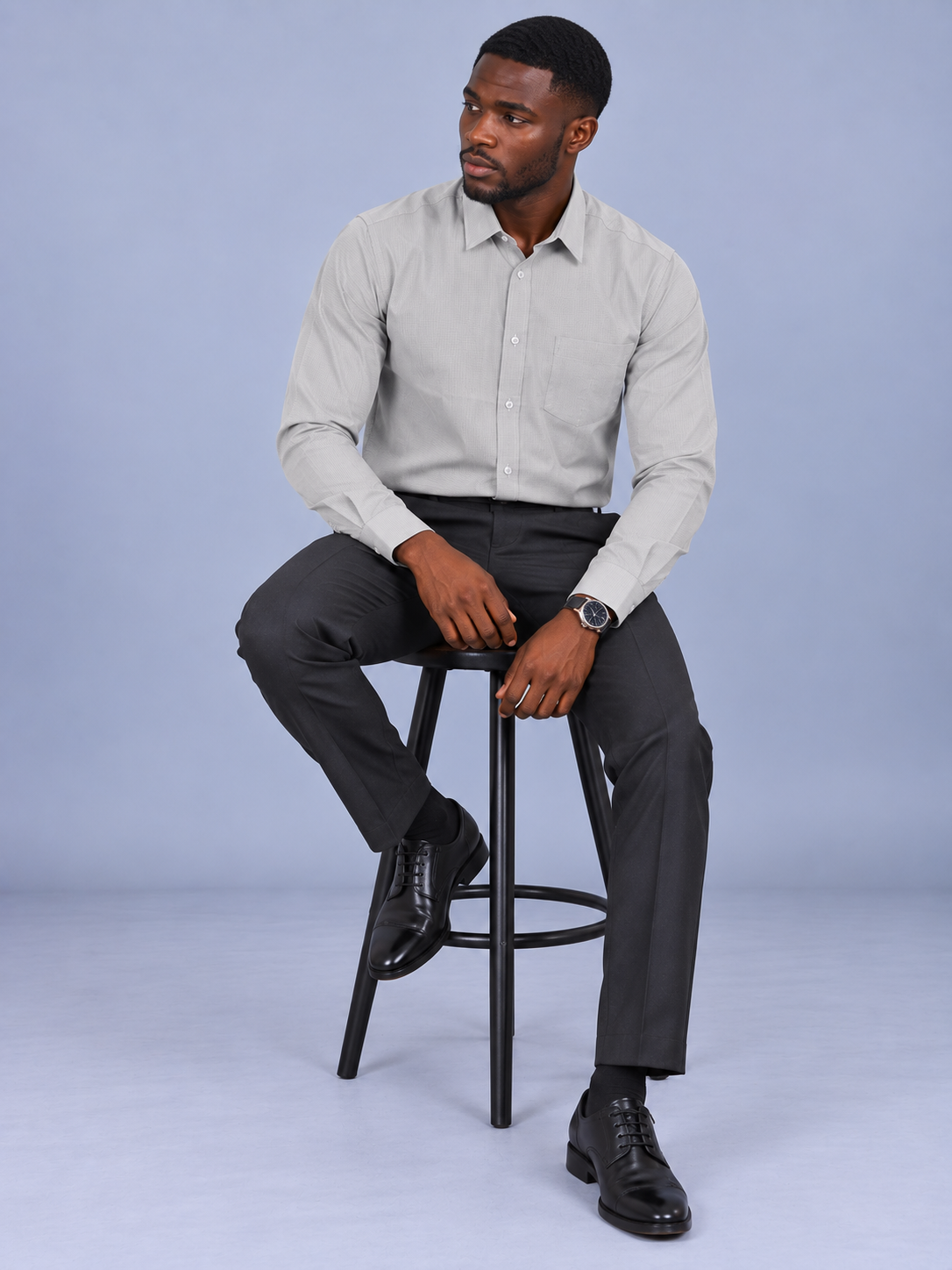 Men`s Grey Colour Premium Shirt