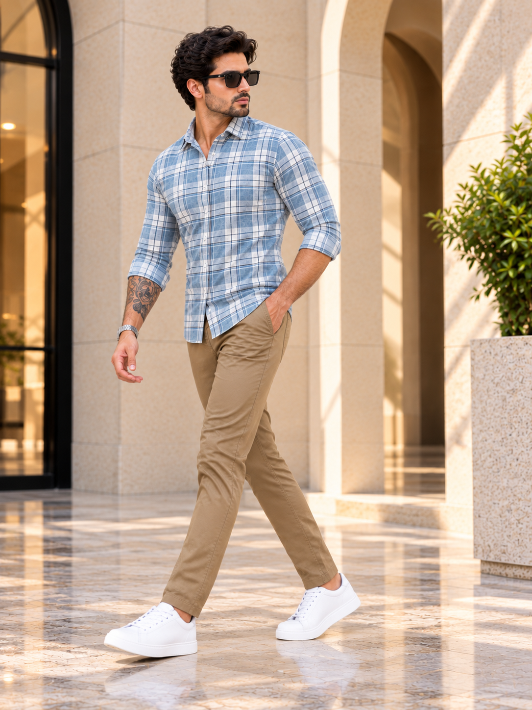 Men’s Stylish Casual Check Shirt