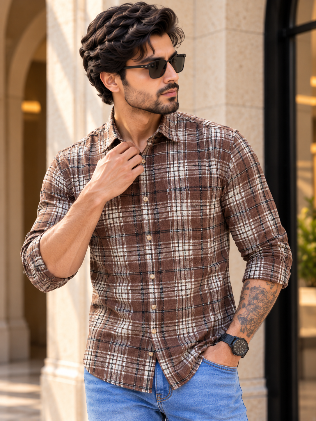 Men’s Stylish Casual Check Shirt