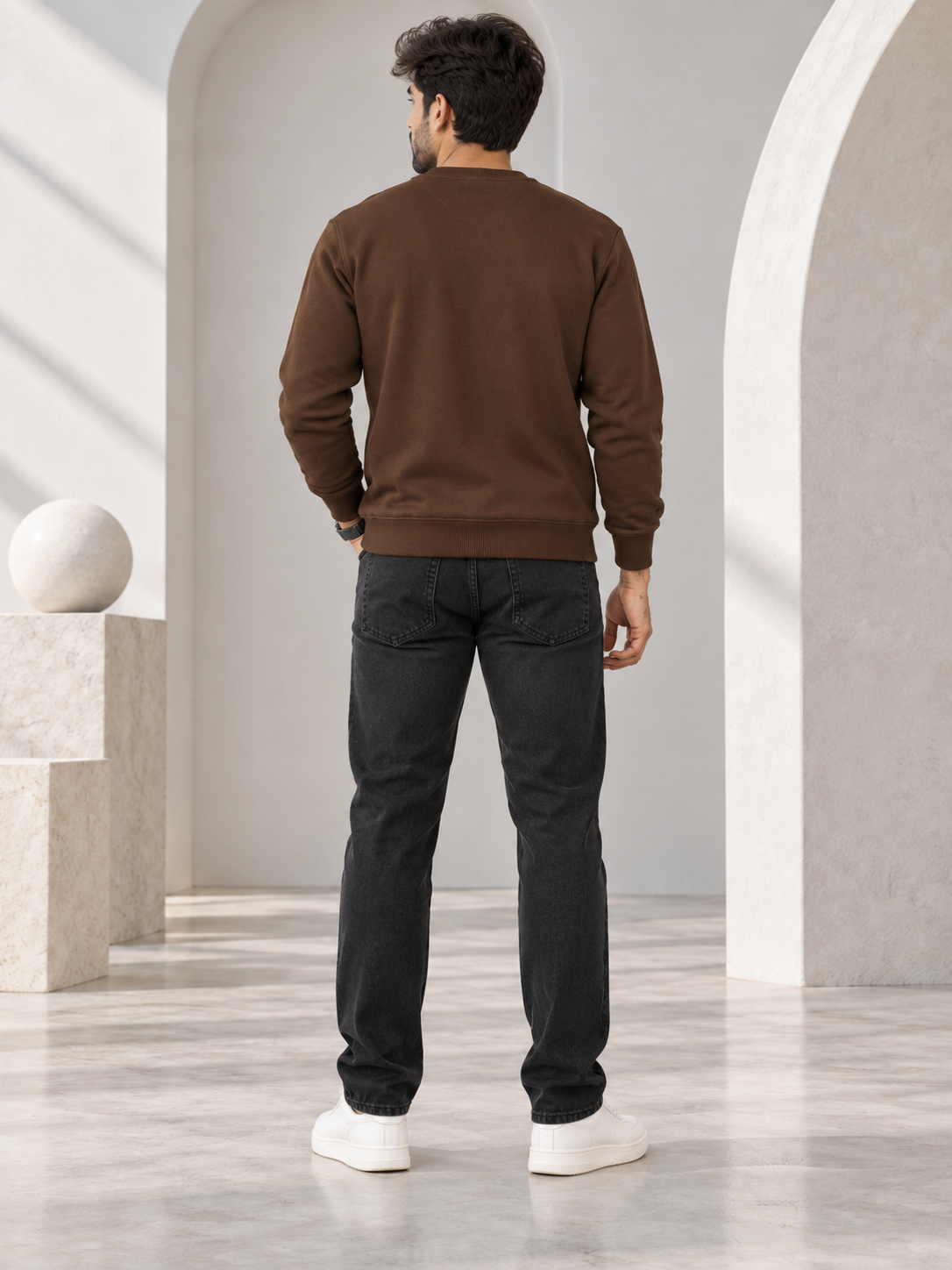 Brown Colour Regular Fit Primium Sweatshirt