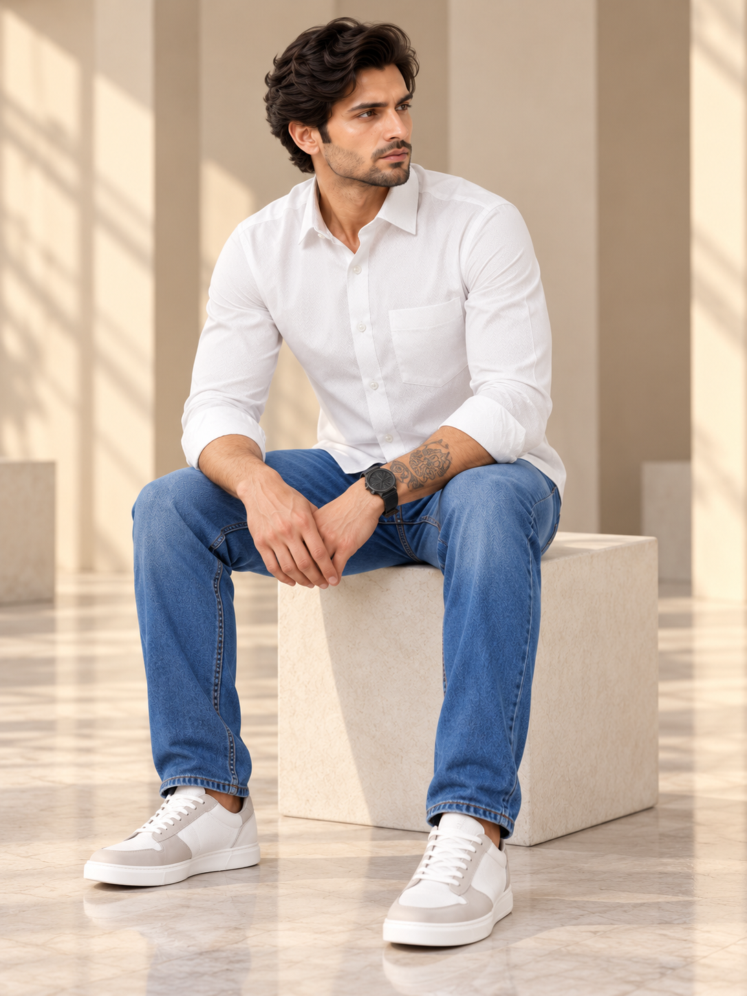 Men’s Stylish Plain Casual Shirt
