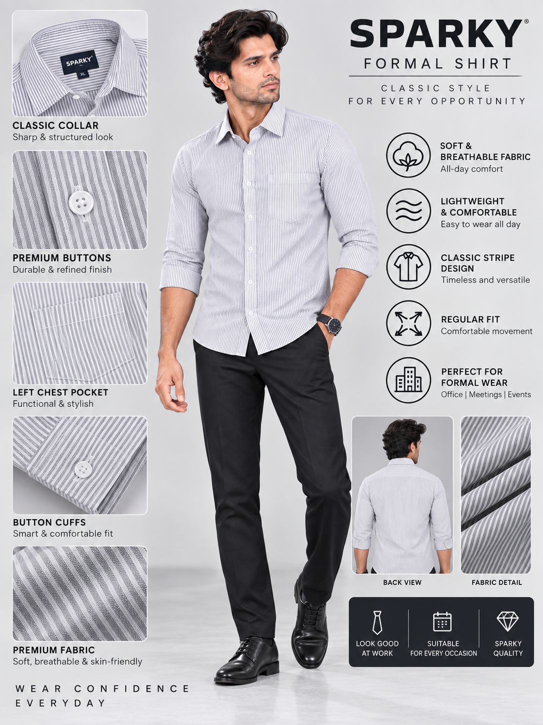 Men’s Premium Grey Shirt