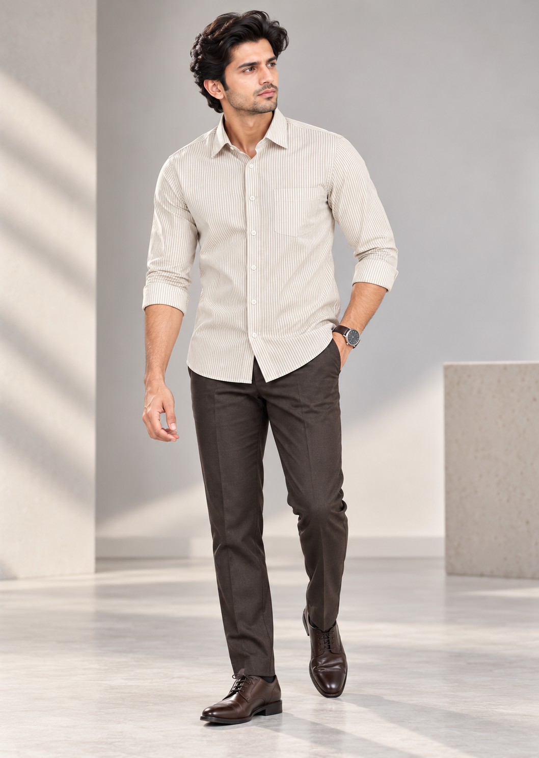 Men’s Premium Beige Shirt