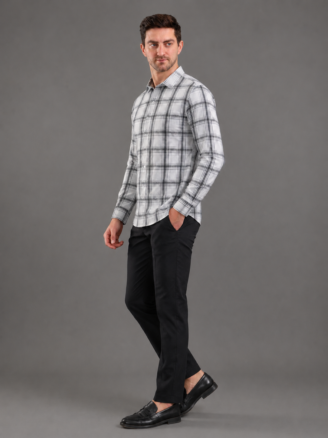 Men Premium Casual Check Shirt Full Sleeve Regular Fit